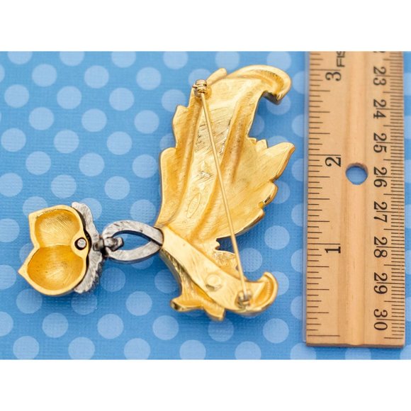 Vintage Phoenix Flame Acorn Brooch by Avon - M21 - Picture 3 of 3